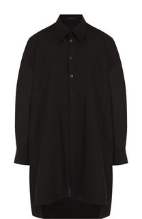 Удлиненная хлопковая блуза свободного кроя Yohji Yamamoto