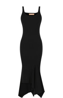 Шерстяное платье-миди асимметричного кроя Michael Kors Collection