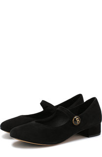 Замшевые туфли с пряжкой Dolce & Gabbana