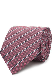 Шелковый галстук в полоску HUGO