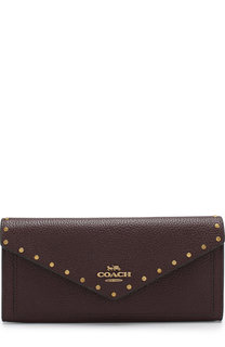 Кожаный кошелек с клапаном Coach