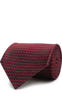Шелковый галстук с узором Ermenegildo Zegna