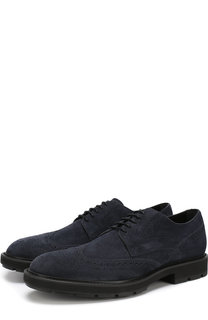 Замшевые дерби с брогированием Tod’s Tods