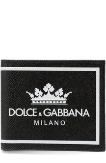 Кожаное портмоне с принтом и отделениями для кредитных карт Dolce & Gabbana
