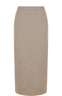 Кашемировая юбка-миди с разрезами Pringle Of Scotland