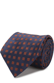 Шелковый галстук с узором Kiton