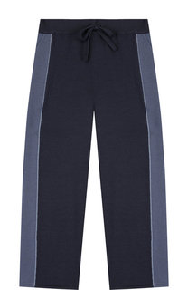 Шерстяные брюки с лампасами и поясом на кулиске Loro Piana