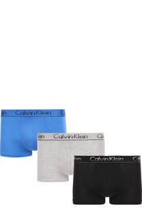 Комплект из трех хлопковых боксеров с широкой резинкой Calvin Klein Underwear