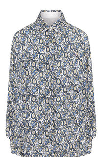 Шелковая блуза с принтом Victoria Beckham