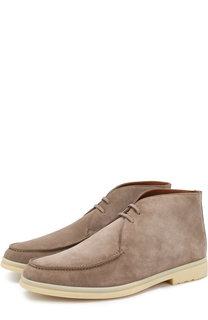 Замшевые ботинки Walk And Walk на шнуровке Loro Piana