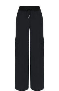 Однотонные шелковые брюки с накладными карманами Loro Piana
