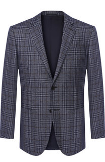 Однобортный пиджак из смеси шелка и кашемира Ermenegildo Zegna
