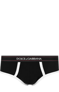 Хлопковые хипсы с широкой резинкой Dolce & Gabbana