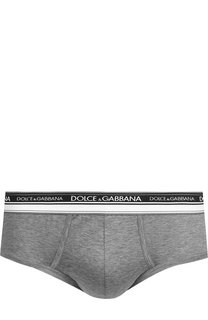 Хлопковые хипсы с широкой резинкой Dolce & Gabbana