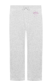 Хлопковые брюки с поясом на кулиске Juicy Couture