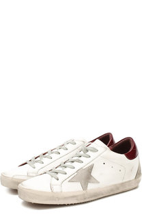 Кожаные кеды SuperStar с аппликацией Golden Goose Deluxe Brand