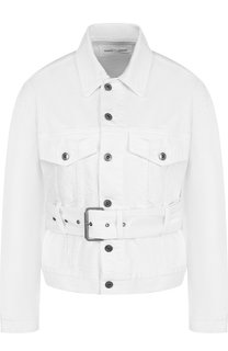 Джинсовая куртка с поясом и накладными карманами Proenza Schouler