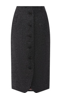 Шерстяная юбка-миди на пуговицах Thom Browne