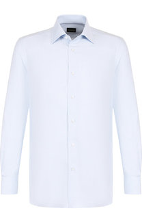 Хлопковая сорочка с воротником кент Ermenegildo Zegna
