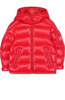 Стеганая куртка на молнии с капюшоном Moncler Enfant