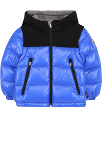 Пуховая куртка на молнии с капюшоном Moncler Enfant