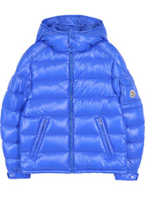 Стеганая куртка на молнии с капюшоном Moncler Enfant