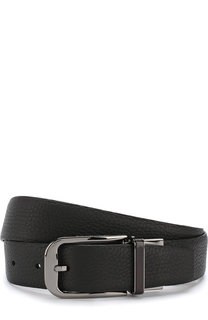 Кожаный ремень с металлической пряжкой Ermenegildo Zegna