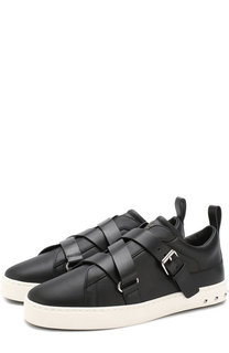 Кожаные кеды Valentino Garavani V-Punk с ремешками Valentino