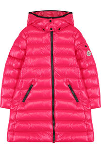 Пуховое пальто на молнии с капюшоном Moncler Enfant