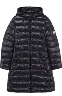Пуховое пальто на молнии с капюшоном Moncler Enfant
