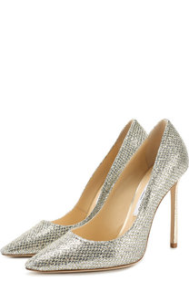 Туфли Romy 100 с глиттером на шпильке Jimmy Choo