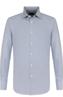 Хлопковая сорочка с воротником кент Ermenegildo Zegna