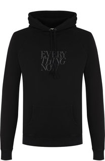 Хлопковое худи с принтом Saint Laurent