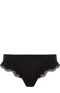 Шелковые трусы-слипы с кружевной отделкой Dolce & Gabbana