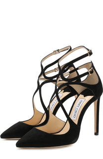 Замшевые туфли Lancer 100 на шпильке Jimmy Choo