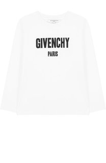 Хлопковый лонгслив с логотипом бренда Givenchy