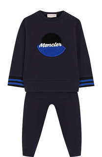 Хлопковый комплект из брюк и свитшота Moncler Enfant