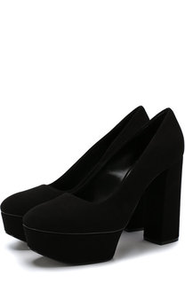Замшевые туфли Chunky на устойчивом каблуке и платформе Casadei