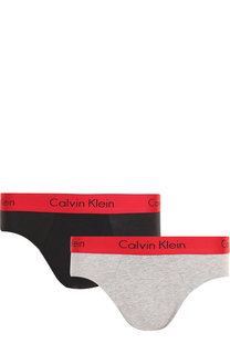 Комплект из двух хлопковых брифов с широкой резинкой Calvin Klein Underwear