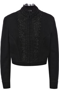 Укороченная джинсовая куртка с декоративной отделкой Alexander McQueen