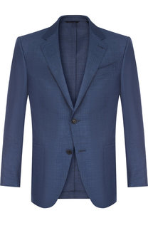 Однобортный пиджак из смеси шерсти и шелка Ermenegildo Zegna