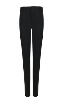 Однотонные шерстяные брюки со стрелками Saint Laurent