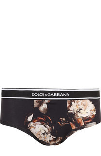 Хлопковые хипсы с широкой резинкой Dolce & Gabbana