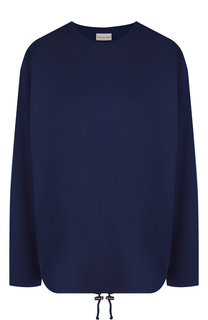 Однотонный хлопковый пуловер с круглым вырезом Dries Van Noten