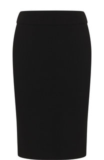 Однотонная юбка-карандаш из шерсти Emporio Armani