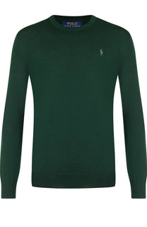 Шерстяной джемпер с логотипом бренда Polo Ralph Lauren