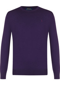 Шерстяной джемпер с логотипом бренда Polo Ralph Lauren
