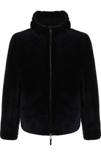 Двусторонняя меховая куртка на молнии с капюшоном Emporio Armani
