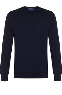 Шерстяной джемпер с логотипом бренда Polo Ralph Lauren