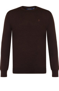 Шерстяной джемпер с логотипом бренда Polo Ralph Lauren